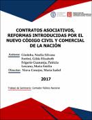 Portada de {{title}}: CONTRATOS ASOCIATIVOS, REFORMAS INTRODUCIDAS POR EL NUEVO CÓDIGO CIVIL Y COMERCIAL DE LA NACIÓN.pdf