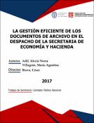 Portada de {{title}}: LA GESTIÓN EFICIENTE DE LOS DOCUMENTOS DE ARCHIVO EN EL DESPACHO DE LA SECRETARIA DE ECONOMÍA Y HACIENDA.pdf