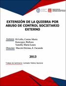 Portada de {{title}}: EXTENSIÓN DE LA QUIEBRA POR ABUSO DE CONTROL SOCIETARIO EXTERNO.pdf