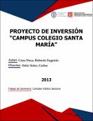 Portada de {{title}}: PROYECTO DE INVERSIÓN “CAMPUS COLEGIO SANTA MARÍA”.pdf