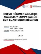 Portada de {{title}}: NUEVO RÉGIMEN AGRARIO, ANÁLISIS Y COMPARACIÓN CON EL ANTERIOR RÉGIMEN.pdf