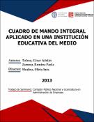 Portada de {{title}}: CUADRO DE MANDO INTEGRAL APLICADO EN UNA INSTITUCIÓN EDUCATIVA DEL MEDIO.pdf