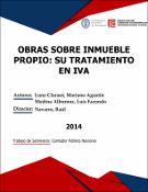 Portada de {{title}}: OBRAS SOBRE INMUEBLE PROPIO SU TRATAMIENTO EN IVA.pdf