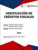 Portada de {{title}}: VERIFICACIÓN DE CRÉDITOS FISCALES.pdf