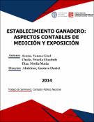 Portada de {{title}}: ESTABLECIMIENTO GANADERO ASPECTOS CONTABLES DE MEDICIÓN Y EXPOSICIÓN.pdf
