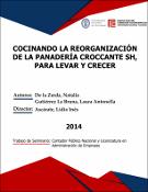Portada de {{title}}: COCINANDO LA REORGANIZACIÓN DE LA PANADERÍA CROCCANTE SH, PARA LEVAR Y CRECER.pdf