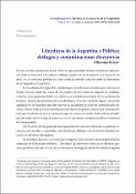 Imagen de portada: 0.+KOHAN-+Presentación+del+dossier_+Literaturas+de+la+Argentina+y+Política_+diálogos+y+contaminaciones+discursivas.pdf