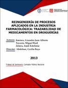 Portada de {{title}}: REINGENIERÍA DE PROCESOS APLICADOS EN LA INDUSTRIA FARMACOLÓGICA TRAZABILIDAD DE MEDICAMENTOS EN DROGUERÍAS.pdf