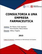 Portada de {{title}}: CONSULTORIA A UNA EMPRESA FARMACEUTICA.pdf