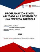 Portada de {{title}}: PROGRAMACIÓN LINEAL APLICADA A LA GESTIÓN DE UNA EMPRESA AGRÍCOLA.pdf