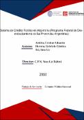Portada de {{title}}: Sistema de Crédito Público en Argentina Programa Federal de Desendeudamiento de las Provincias Argentinas.pdf