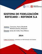 Portada de {{title}}: SISTEMA DE FIDELIZACIÓN REFICARD – REFINOR SA.pdf