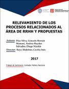 Portada de {{title}}: RELEVAMIENTO DE LOS PROCESOS RELACIONADOS AL ÁREA DE RRHH Y PROPUESTAS..pdf