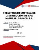 Portada de {{title}}: PRESUPUESTO EMPRESA DE DISTRIBUCIÓN DE GAS NATURAL GASNOR S.A..pdf