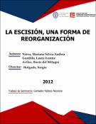 Portada de {{title}}: LA ESCISIÓN, UNA FORMA DE REORGANIZACIÓN.pdf