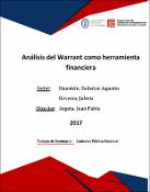 Portada de {{title}}: Análisis del Warrant como herramienta financiera.pdf