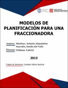 Portada de {{title}}: MODELOS DE PLANIFICACIÓN PARA UNA FRACCIONADORA..pdf