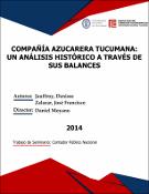 Portada de {{title}}: COMPAÑÍA AZUCARERA TUCUMANA UN ANÁLISIS HISTÓRICO A TRAVÉS DE SUS BALANCES.pdf