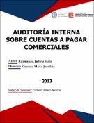 Portada de {{title}}: AUDITORÍA INTERNA SOBRE CUENTAS A PAGAR COMERCIALES.pdf